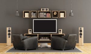 An image of a home entertainment system