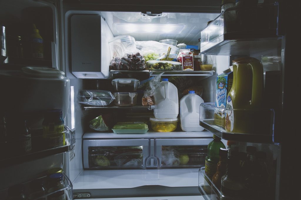 refrigerator full of food